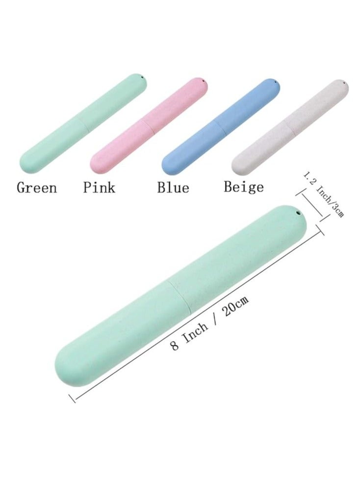 إسكدنيا 4 حافظة فرشاة أسنان للسفر، حافظة فرشاة أسنان محمولة قابلة للتنفس للسفر/التخييم/المدرسة/المنزل - Image 5