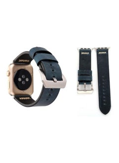 PROMASS Retro XX Line Pattern Wrist Watchband For Apple Watch Series 3 & 2 & 1 38mm Blue 