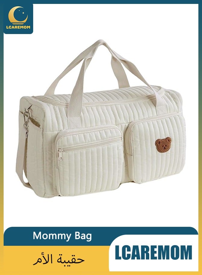 لكارموم حقيبة أمومة، حقيبة حفاضات أطفال كبيرة السعة مع حزام كتف، حقيبة سفر خفيفة الوزن متعددة الأغراض لتخزين مستلزمات الأمومة - Image 1