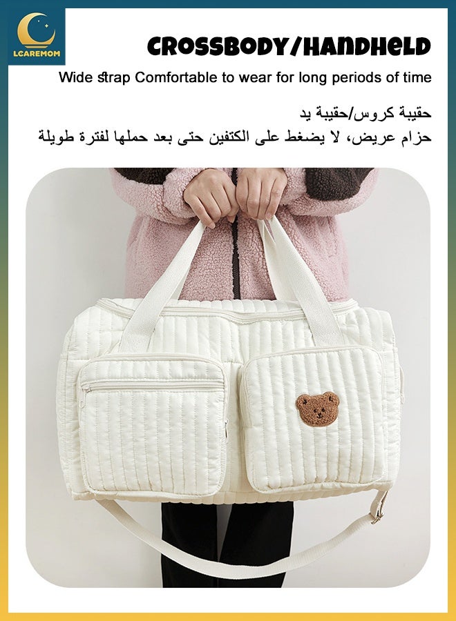 لكارموم حقيبة أمومة، حقيبة حفاضات أطفال كبيرة السعة مع حزام كتف، حقيبة سفر خفيفة الوزن متعددة الأغراض لتخزين مستلزمات الأمومة - Image 2