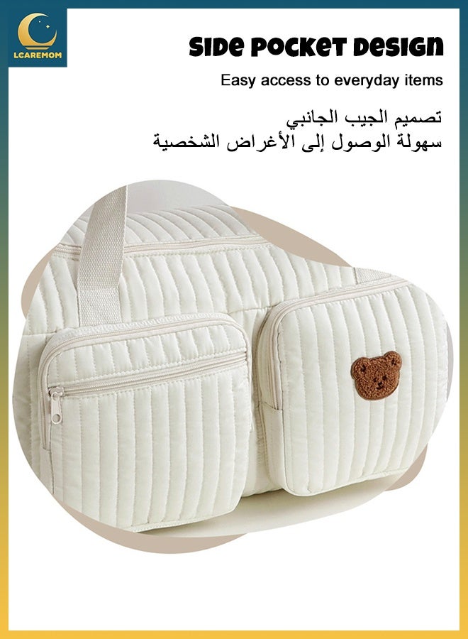 لكارموم حقيبة أمومة، حقيبة حفاضات أطفال كبيرة السعة مع حزام كتف، حقيبة سفر خفيفة الوزن متعددة الأغراض لتخزين مستلزمات الأمومة - Image 5