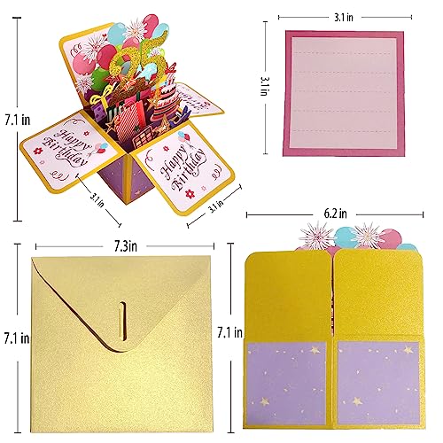 Asmallgf Funny 25th Birthday Pop Up Card for Son Daughter, Cool 25 Year Old Bday Gifts for Men Women, Sweet 25 Birthday 3D Greeting Card for Him Her, Great 25th Bday Gift Idea for Girlfriend Boyfriend - Image 2