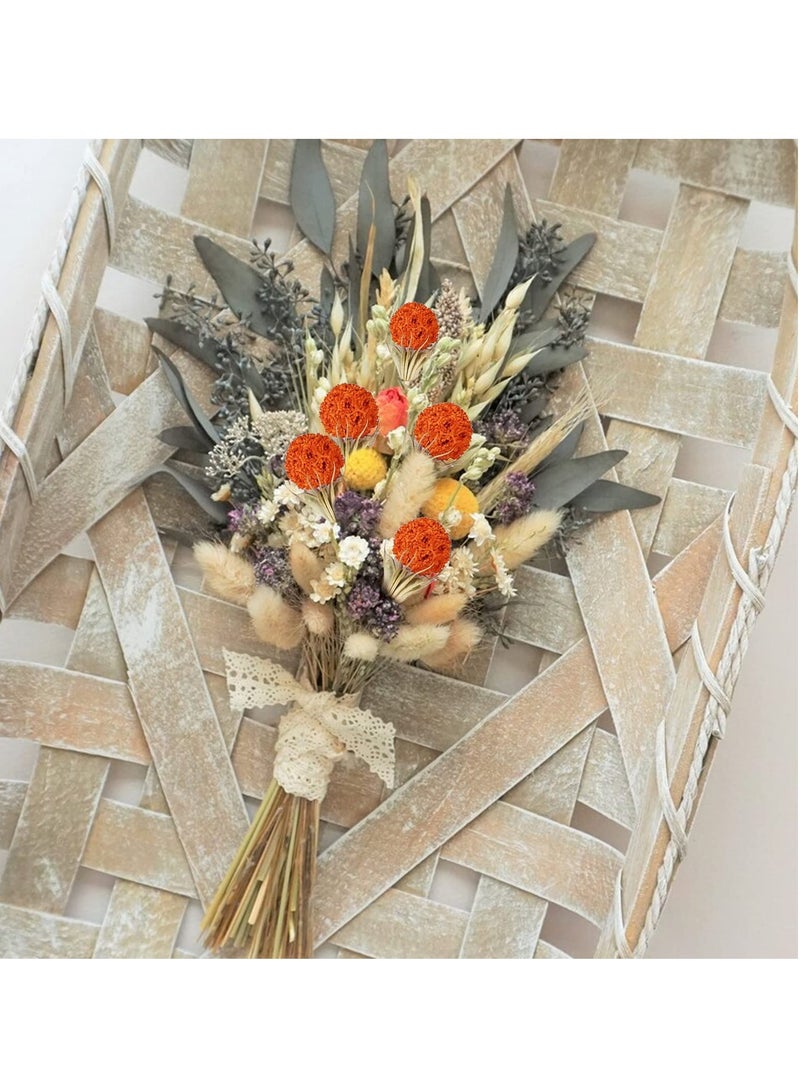 KASTWAVE Fall Dried Flower, 40pcs CrossMedia Billy Button Balls Flowers Orange Dried Flowers Bulk for Autumn Home Vase Kitchen DIY Wedding Table Decor - Image 4