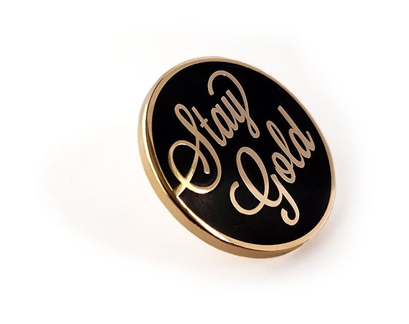Pinsanity "Stay Gold" Enamel Lapel Pin - Image 2