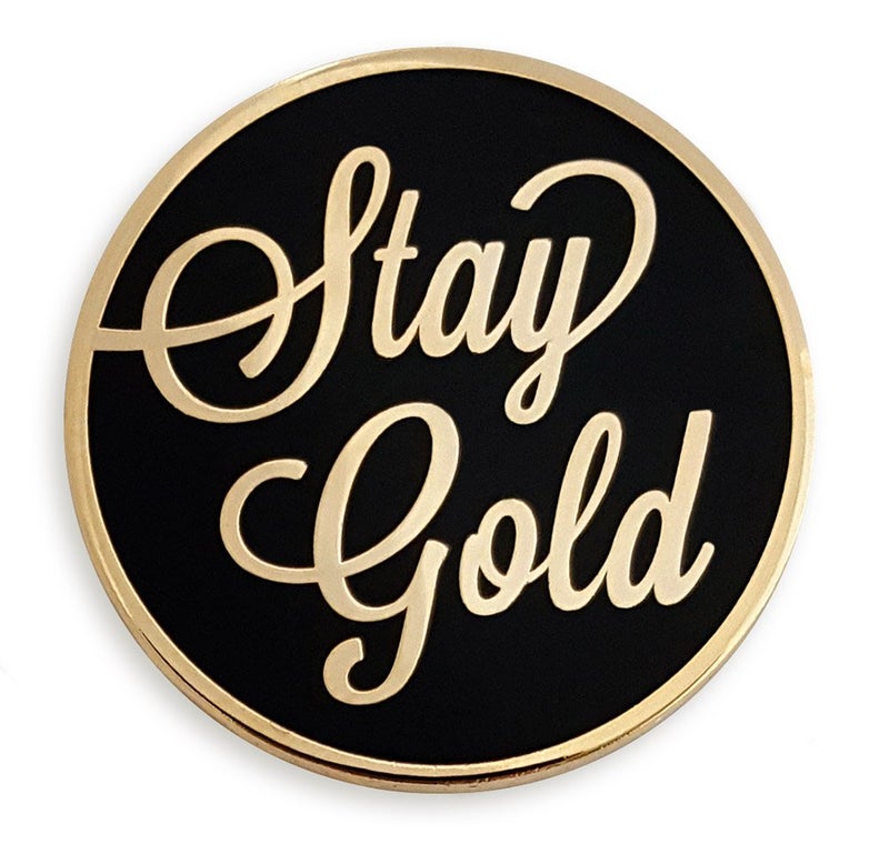 Pinsanity "Stay Gold" Enamel Lapel Pin - Image 4