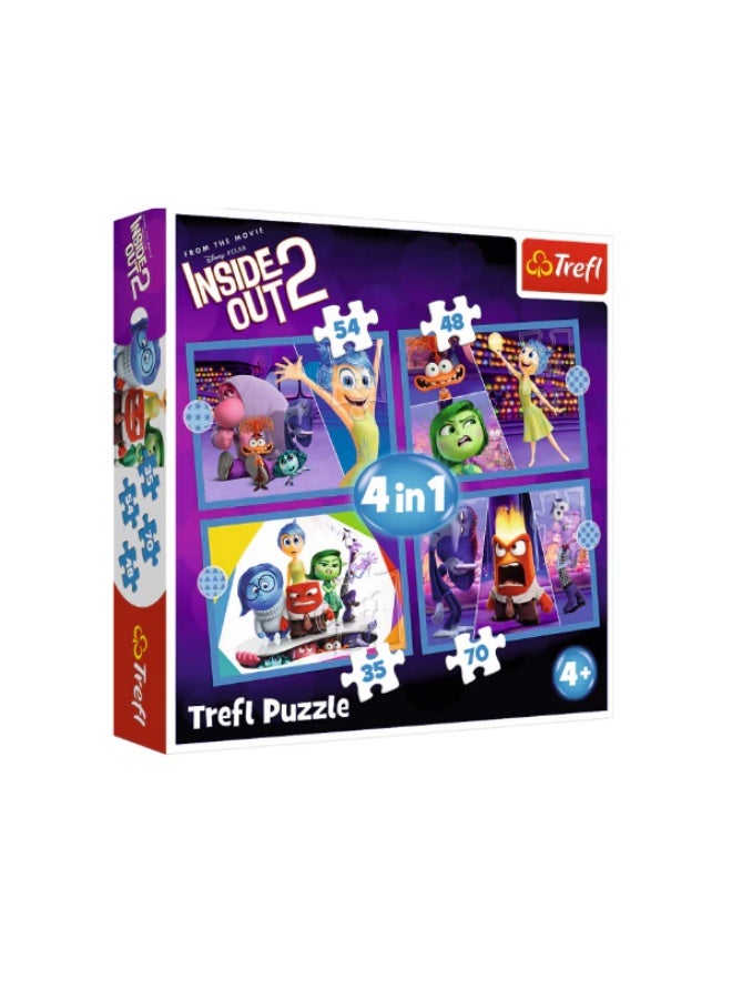 تريفل مجموعة ألغاز TREFL DISNEY Inside Out 2 4 في 1 - Image 1