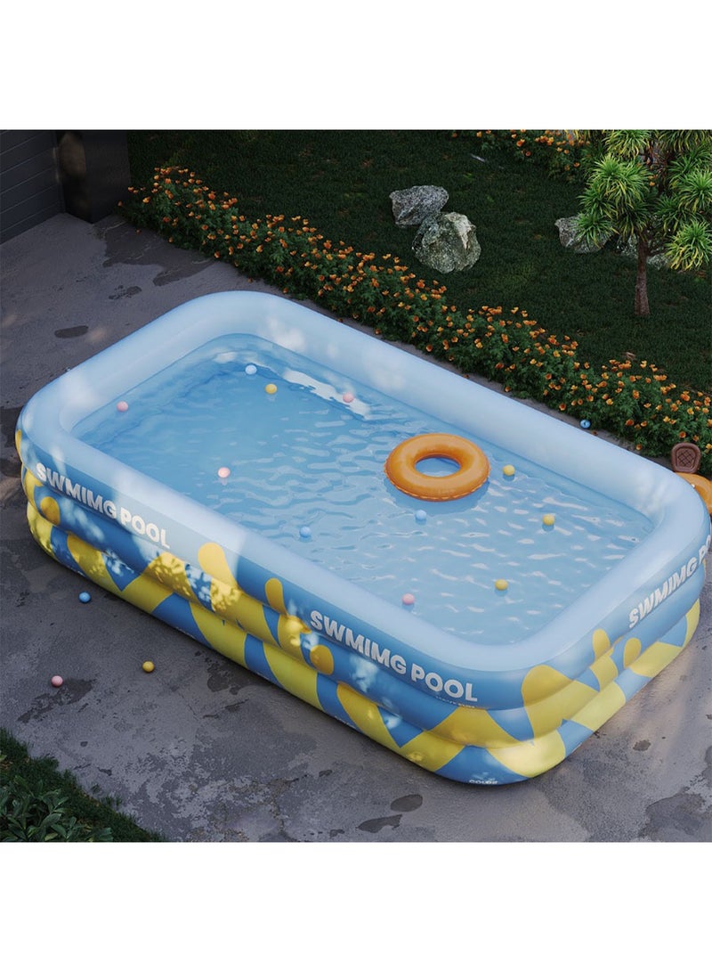 Generic Inflatable Swimming Pool with Slide & Water Sprinkler Family Sized Above Ground Pool for Kids PVC Material  - Image 5