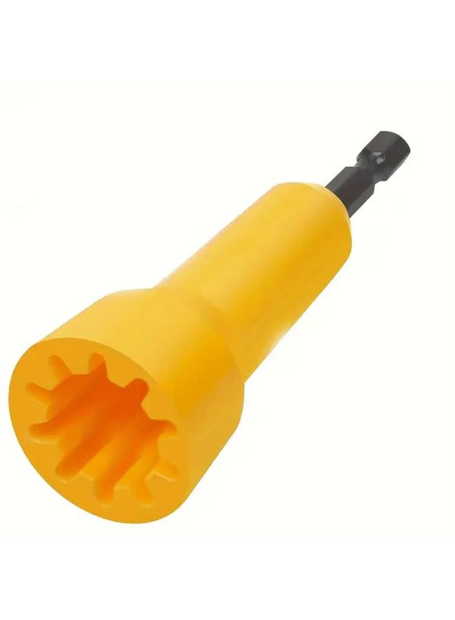 Yellow 1pc Wire Twisting Tool Drill Bit Connector Driver For DIY Professional Use - Image 1