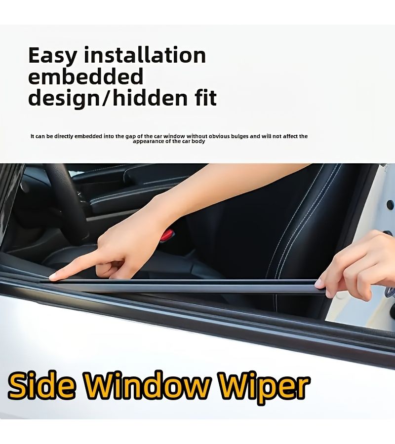Silicone Car Side Window Wipers Set 2pcs For Snow And Dirt Removal - Image 4