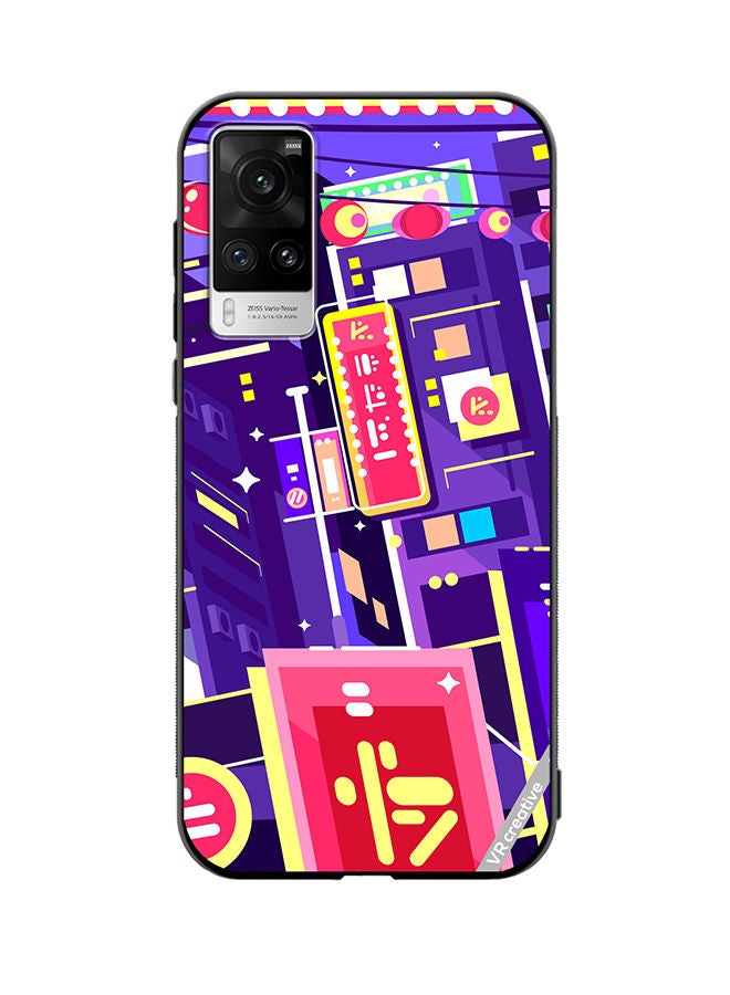 VR CREATIVE Protective Case Cover For Vivo X60 Pro Evening Chinesse City Design Multicolour - Image 1