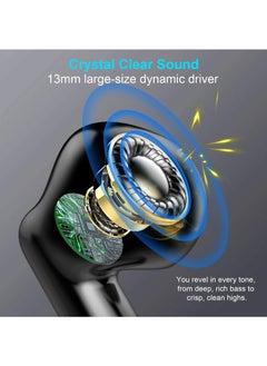 Digipace Bluetooth Headphones ,Bluetooth 5.3 Earbuds Stereo Bass, In-Ear Bluetooth Headphones Noise Canceling Microphone, IP7 Waterproof Sports Earphones  - Image 3