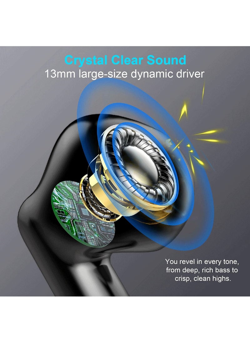 Digipace Bluetooth Headphones ,Bluetooth 5.3 Earbuds Stereo Bass, In-Ear Bluetooth Headphones Noise Canceling Microphone, IP7 Waterproof Sports Earphones  - Image 3