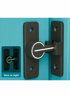 Excefore 90 Degree Right Angle Door Lock, Heavy Duty Flip Door Latch Bolt Lock cam Lock Door and Window Push-Pull Lock Rod Bolt barn Push-Pull Door Lock (Luminous Tone)  - Image 2