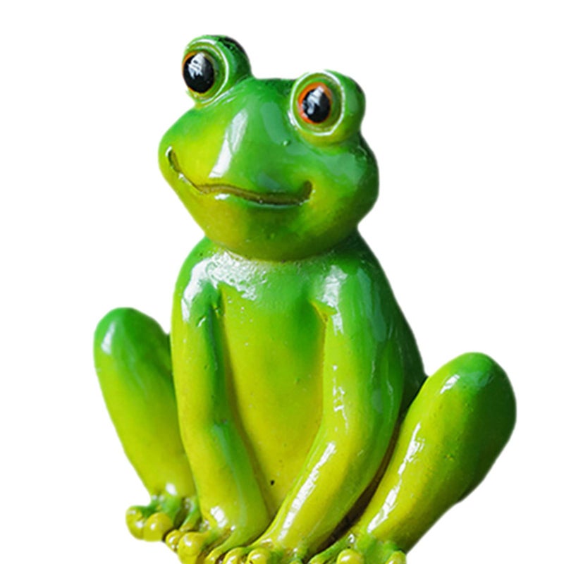 4 Miniature Frog Figurines Resin Decor For Micro Landscape Bonsai Garden Outdoor Patio - Image 4