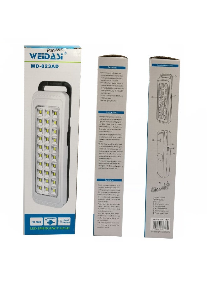 WEIDASI Rechargeable Emergency Light WD-823AD AC DC Charging LED Lamp High Brightness Portable Backup Light for Home Office - Image 1