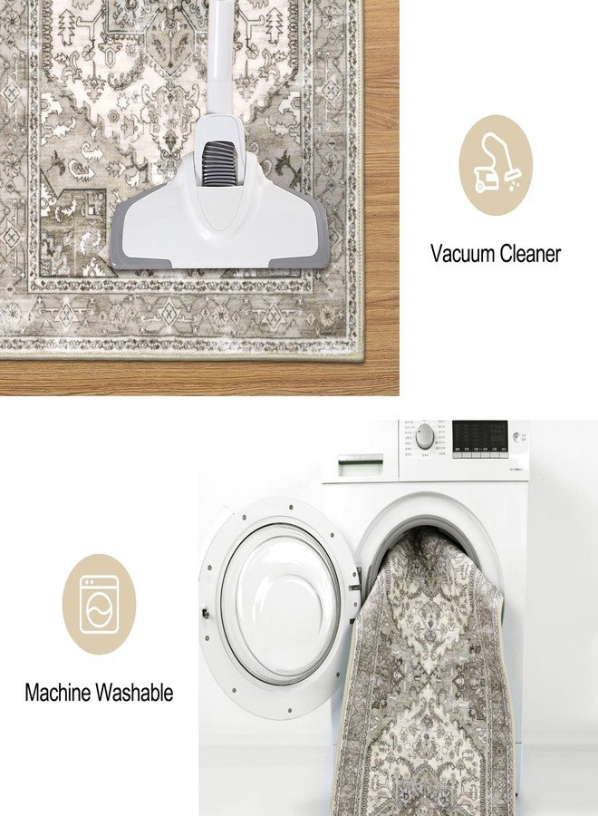 Yamaziot Boho Washable Kitchen Rugs Sets of 3, Non Slip Kitchen Mats for Floor with Rubber Backing, Waterproof & Stain Resistant Carpet Runner Throw Rug for Kitchen, Laundry Room, Hallway - Image 5
