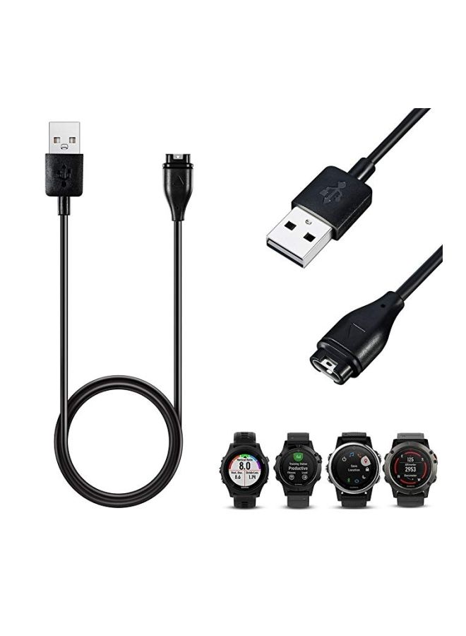 USB Cable For Fenix 5 / 5x /5s, Vivoactive 3, Forerunner 935 Black - Image 2
