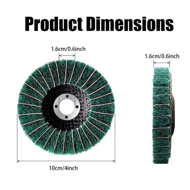 3 Pcs 240 Grit Red Abrasive Polishing Wheels for Metal Deburring Rust Removal - Image 2
