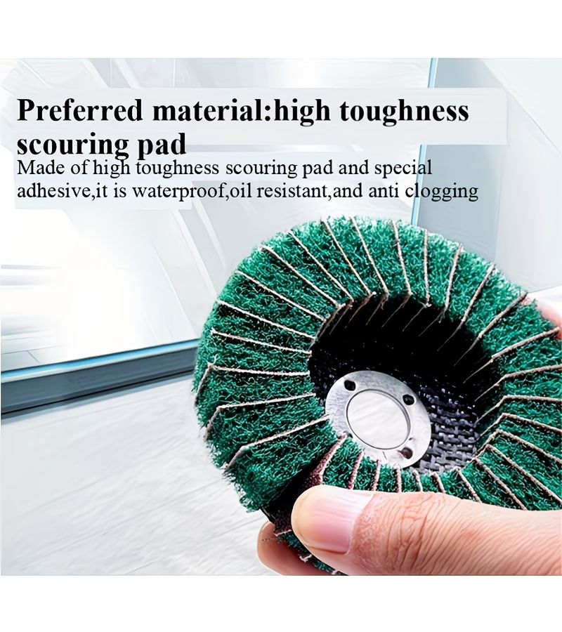 3 Pcs 240 Grit Red Abrasive Polishing Wheels for Metal Deburring Rust Removal - Image 3