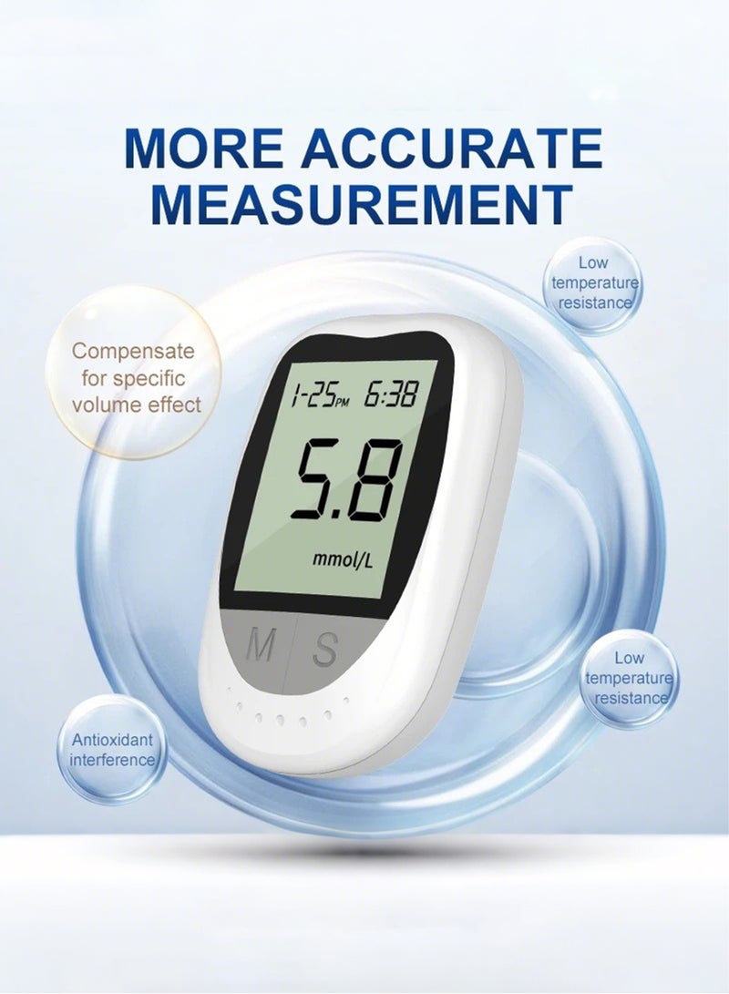 Generic Blood Glucose Monitor And 50 Pieces Strips And Lancets  Fully Automatic Portable Blood Glucose Monitoring System  - Image 5