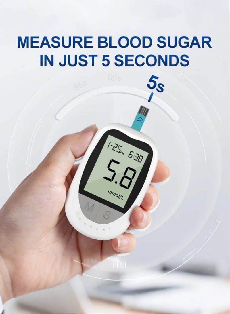 Generic Blood Glucose Monitor And 50 Pieces Strips And Lancets  Fully Automatic Portable Blood Glucose Monitoring System  - Image 3