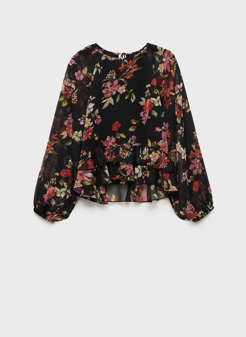 Floral Ruffled Blouse - pzsku/Z5A2ABBD41ED0CC25940FZ/45/_/1740141165/3c0d32d0-707a-4057-96bd-f287cfaed427