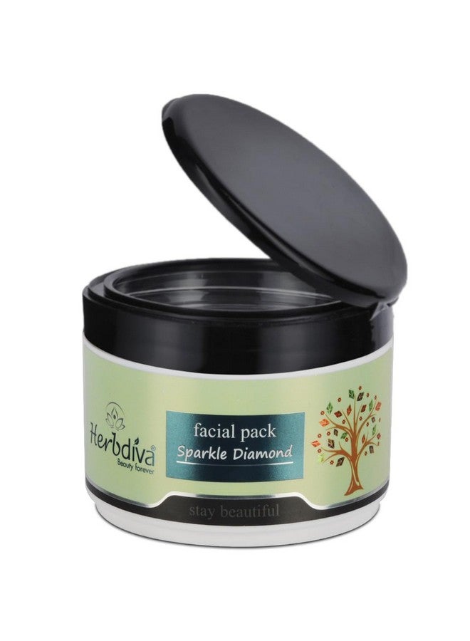 Herbdiva Sparkle Diamond Face Pack 250g, Radiance-Boosting, Hydrating, and Luxurious, Diamond Bhasma Makes Your Skin Look Delightful and Glowing, Suitable for All Skin Types - Image 1