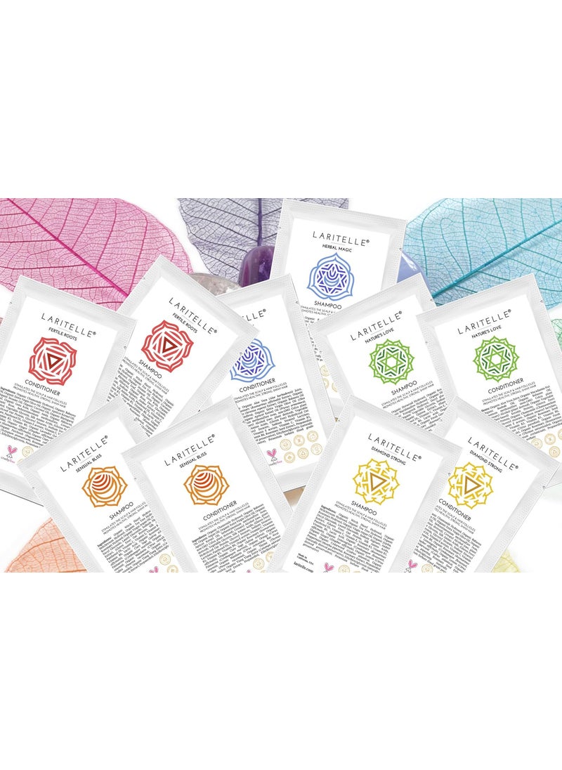 Laritelle - Organic Hair Growth Set  Shampoo and Conditioner Sample Pack 10 x 1 oz - Image 1