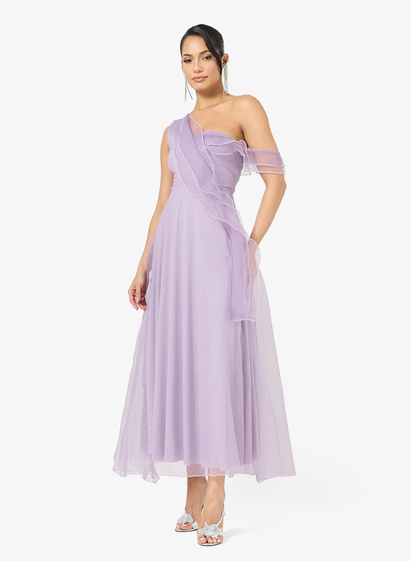 Ella Limited Edition Ruffled Chiffon Gown Dress - Image 1