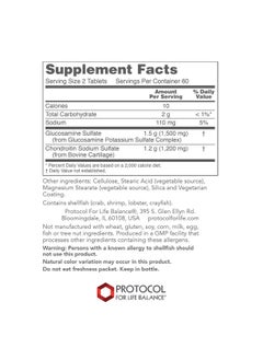 Protocol For Life Balance Glucosamine And Chondroitin Extra Strength Formula To Support Healthy Joint Function And Promotes Stronger Bones And Cartilage 120 Tablets  - Image 2