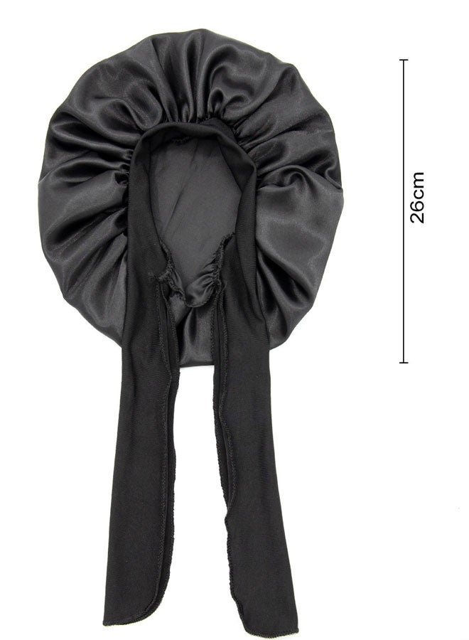 وهاواي 3 Pack Satin Bonnet with Tie Band Silk Hair Bonnet for Sleeping, Hair Sleep Bonnets for Kids, Wide Soft Band Sleep Cap for Curly Hairs Braids - Image 2