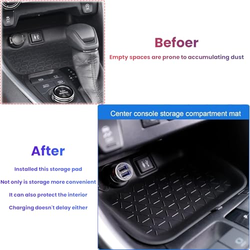 CUCHIYUN for RAV4 Center Console Organizer Tray Compatible with Toyota RAV4 2023 2022 2021 2020 2019 Accessories, Interior Accessories, Gear Shift Tray Organizer Insert Tray - Image 2