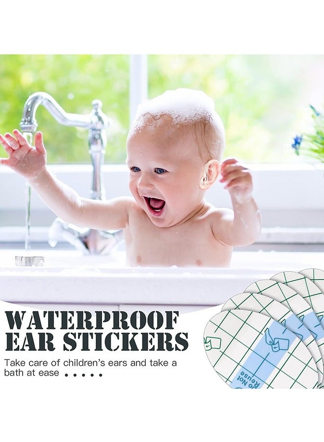 عام 60 قطعة من أغطية الأذن للاستحمام، واقيات أذن مقاومة للماء، ملصقات أذن للاستعمال مرة واحدة، سدادات أذن لحديثي الولادة، حماية أذن الطفل للحمام والسباحة وركوب الأمواج والغطس والرياضات المائية للأطفال - Image 4