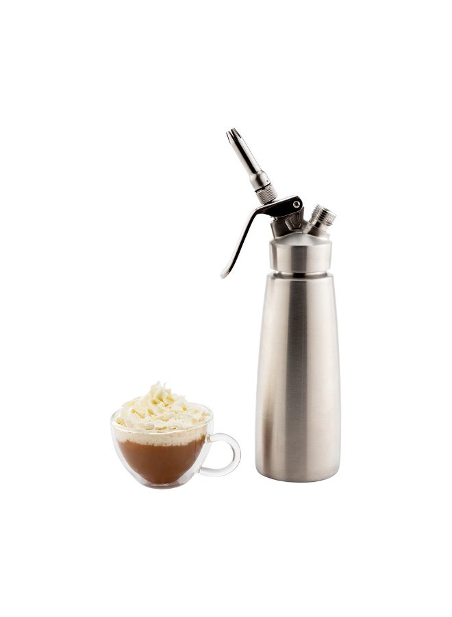 Restaurantware Whip Tek 0.5 Liter Whipped Cream Dispenser, 1 Durable Whipped Cream Maker - Cartridges Sold Separately, 3 Decorator Tips Included, Stainless Steel Whipped Cream Canister, Heavy-Duty, - Image 2
