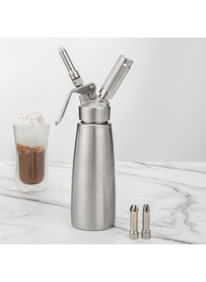 Restaurantware Whip Tek 0.5 Liter Whipped Cream Dispenser, 1 Durable Whipped Cream Maker - Cartridges Sold Separately, 3 Decorator Tips Included, Stainless Steel Whipped Cream Canister, Heavy-Duty, - Image 4