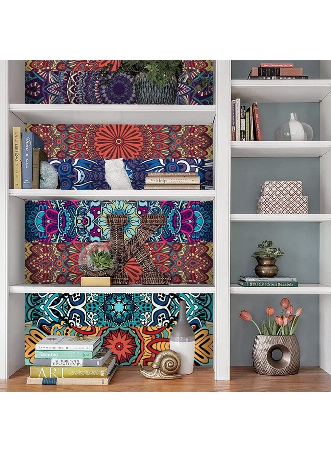 TUOKING 13 Strips Stair Stickers Pvc Home Decor Decals Selfadhesive Refurbished Staircase Murals 39''L X 7''W Tiles Pattern (Mandala Style) - Image 4