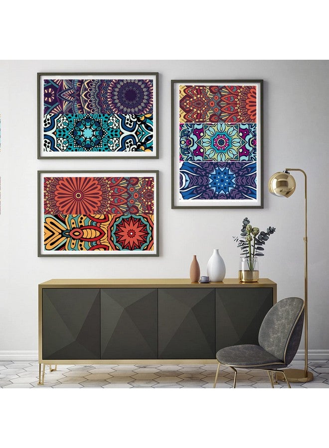 TUOKING 13 Strips Stair Stickers Pvc Home Decor Decals Selfadhesive Refurbished Staircase Murals 39''L X 7''W Tiles Pattern (Mandala Style) - Image 3