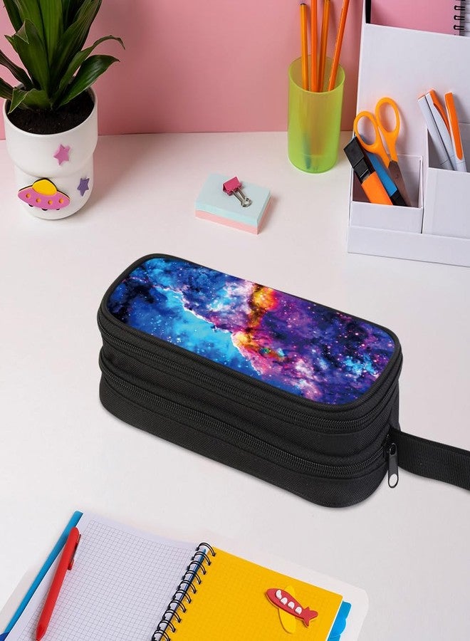 Dispalang School Pencil Case Galaxy Pencil Bag for Students Adult Office Pen Bag Zipper Pencil Box - Image 4