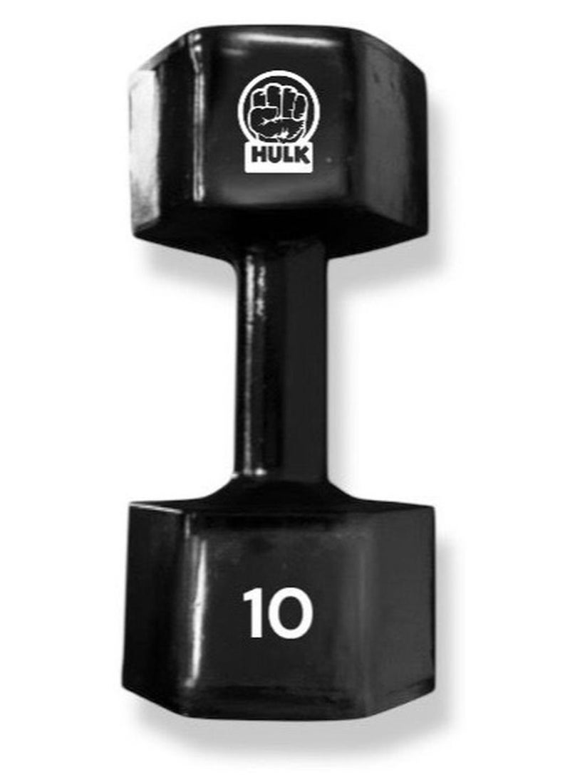 هالك دمبل هالك - مطاط صلب ولامع  10 كغ -قطعة واحدة - Image 1