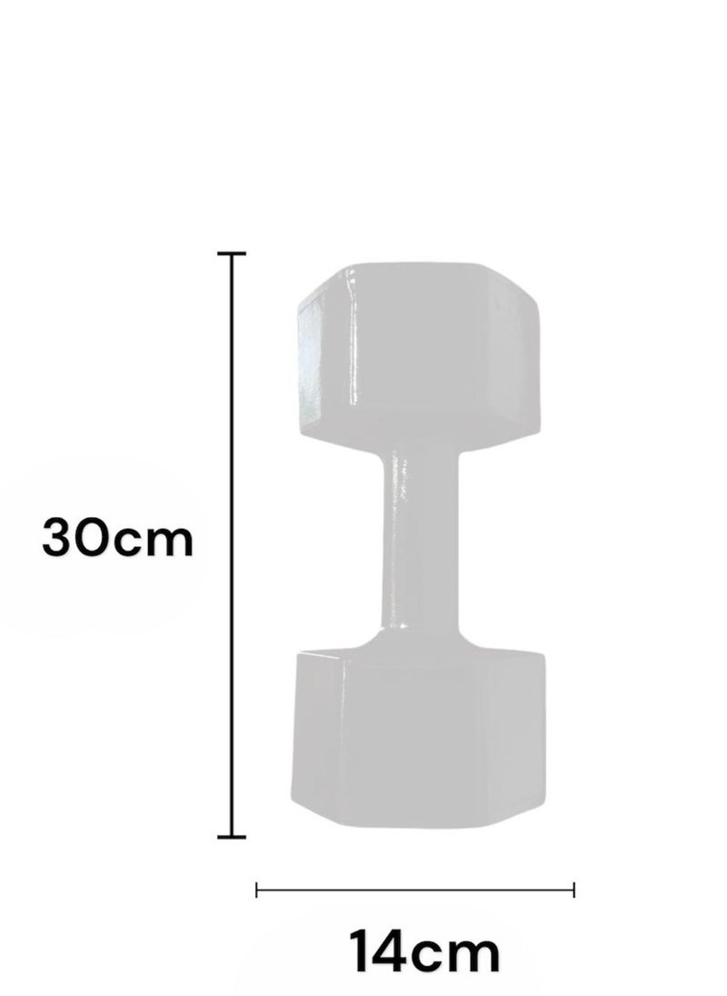 Hulk Pure glass rubber dumbbell 10 kg - black  - Image 5