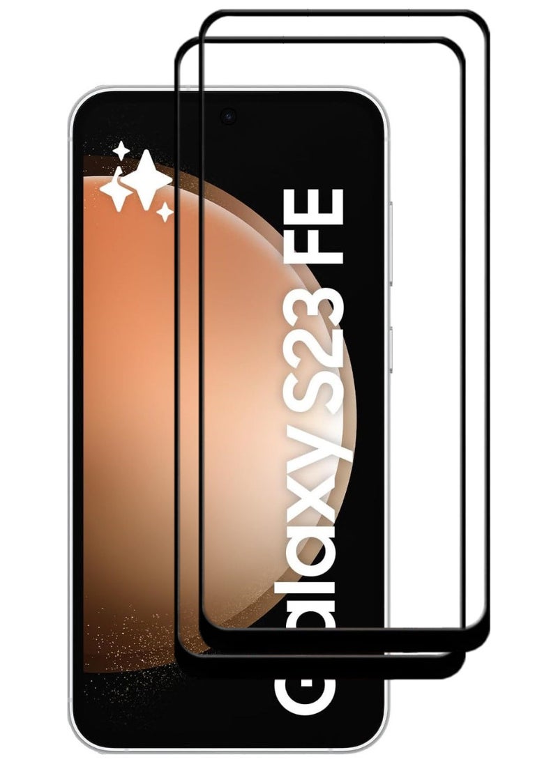 ACLIX 2 Pieces Antistatic ESD Dustproof Premium Quality High Definition Tempered Glass Screen Protector Designed For Samsung Galaxy S23 FE - Image 1