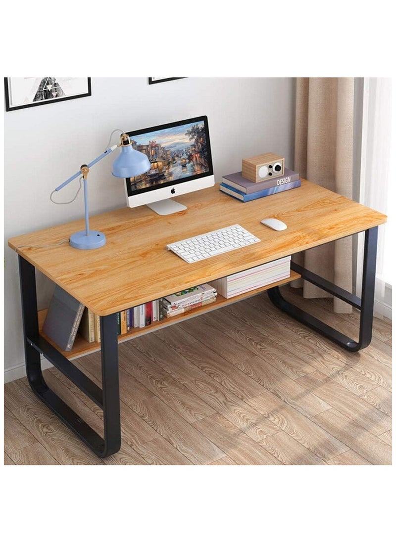 AGD Wood Modern Computer Desk Home, Simple Compact Table Study Office Desk Workstation Converter Laptop Desktop  - Image 2