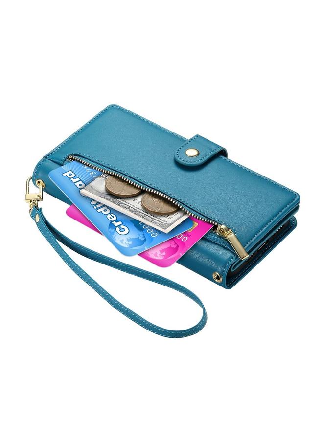 S-TOP Case For OPPO Reno13 F 4G / 5G Nine Card-slot Zipper Wallet Bag Leather Phone Case - Image 5