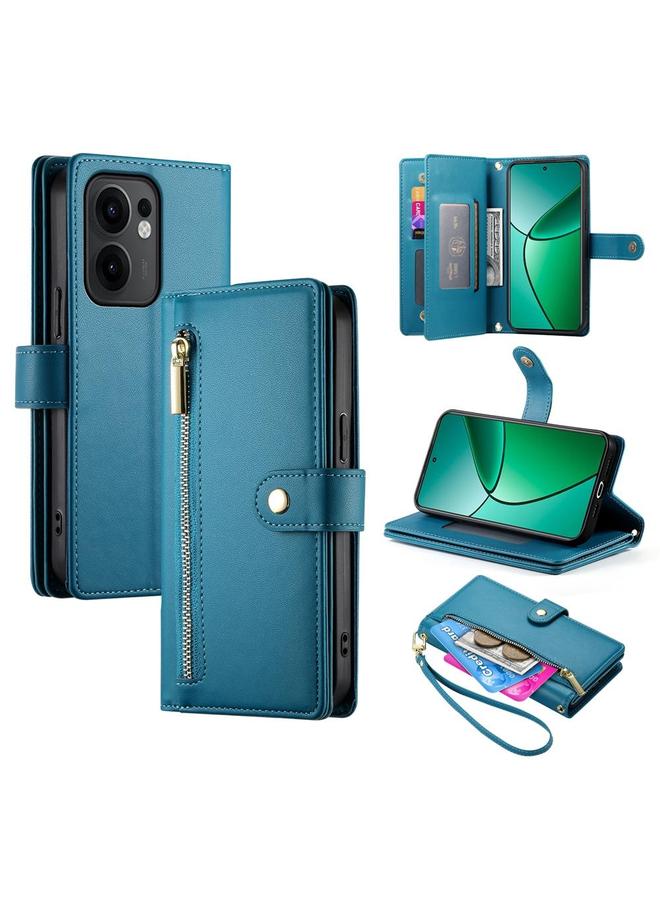 S-TOP Case For OPPO Reno13 F 4G / 5G Nine Card-slot Zipper Wallet Bag Leather Phone Case - Image 1