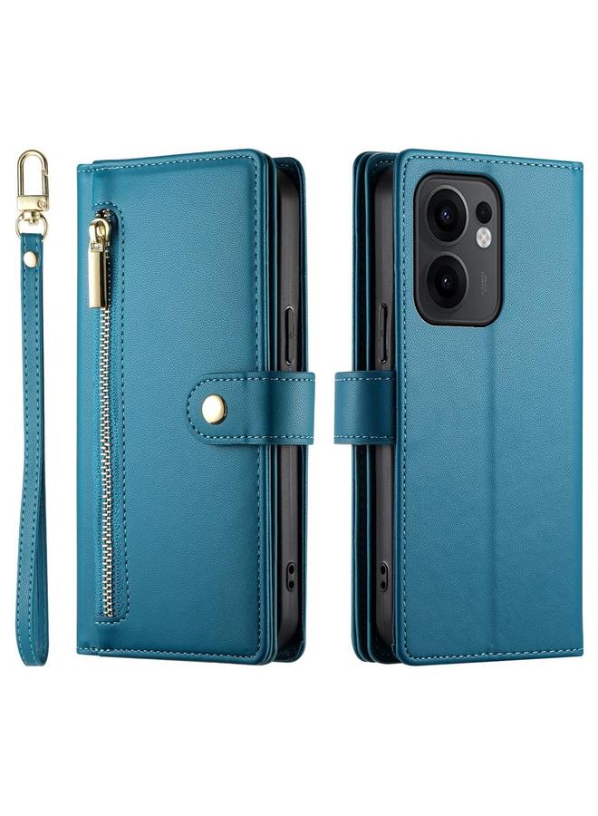 S-TOP Case For OPPO Reno13 F 4G / 5G Nine Card-slot Zipper Wallet Bag Leather Phone Case - Image 2