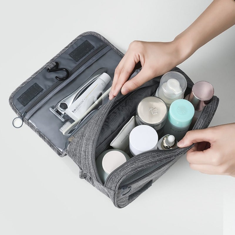 Cationic Hook Toiletry Bag for Business Travel Portable, Color-Coordinated, Large-Capacity Cosmetic Organizer with Compartmentalized Storage - Image 3