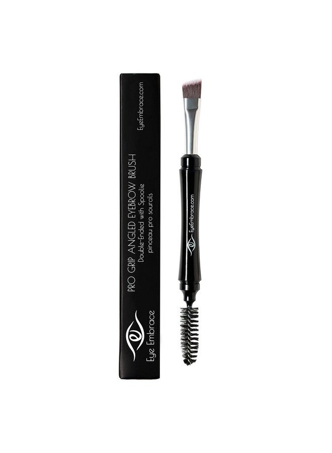 Eye Embrace Pro Grip Angled Eyebrow Brush And Spoolie Brush Premium Quality Brush For Brow Makeup - Image 2