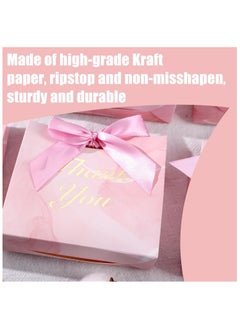Joyelink 24PCS Small Thank You Gift Bags, Mini Party Favor Bags Pink Candy Bags Treat Boxes Paper Gift Bags with Bow Ribbon for Wedding Bridal Baby Shower Birthday Party  - Image 3