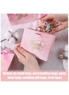 Joyelink 24PCS Small Thank You Gift Bags, Mini Party Favor Bags Pink Candy Bags Treat Boxes Paper Gift Bags with Bow Ribbon for Wedding Bridal Baby Shower Birthday Party  - Image 5