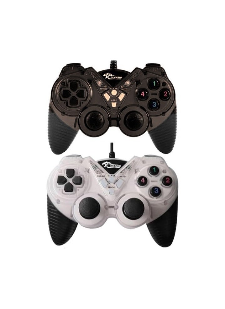 Cougar COUGAR-EGY (9082) USB Wired Double Gamepad Turbo Controller with Vibration Function For PC or Laptop, 1.5 Meter  - Image 2